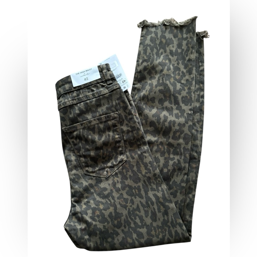 Zara High Waisted Leopard Print Slim Fit Skinny Leg Ankle Jean 10X27 Mob Life